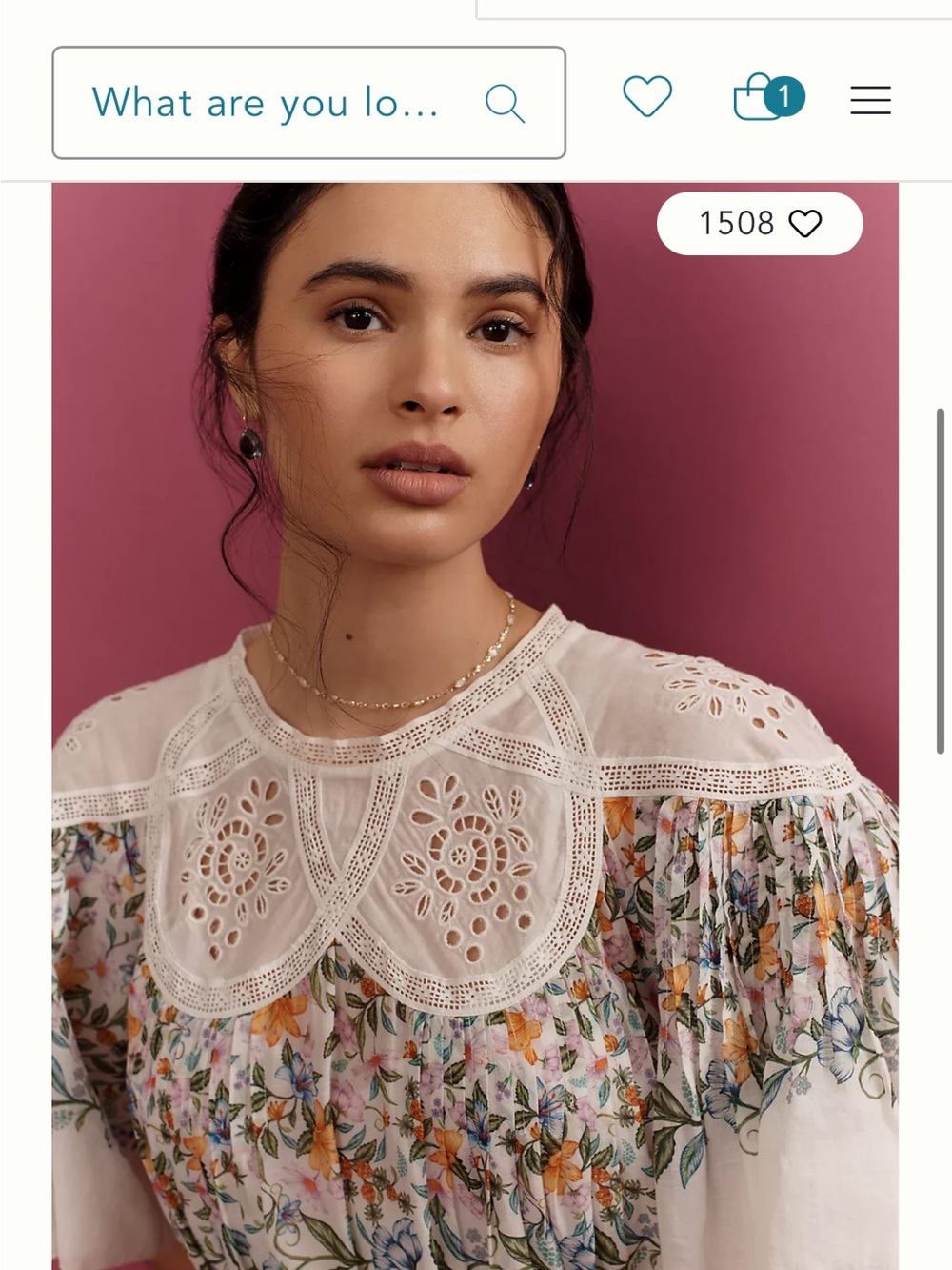Anthropologie FARM Rio Sweet Bloom Bouquet White Floral Eyelet Mini Dress Sz Med - Picture 4 of 16